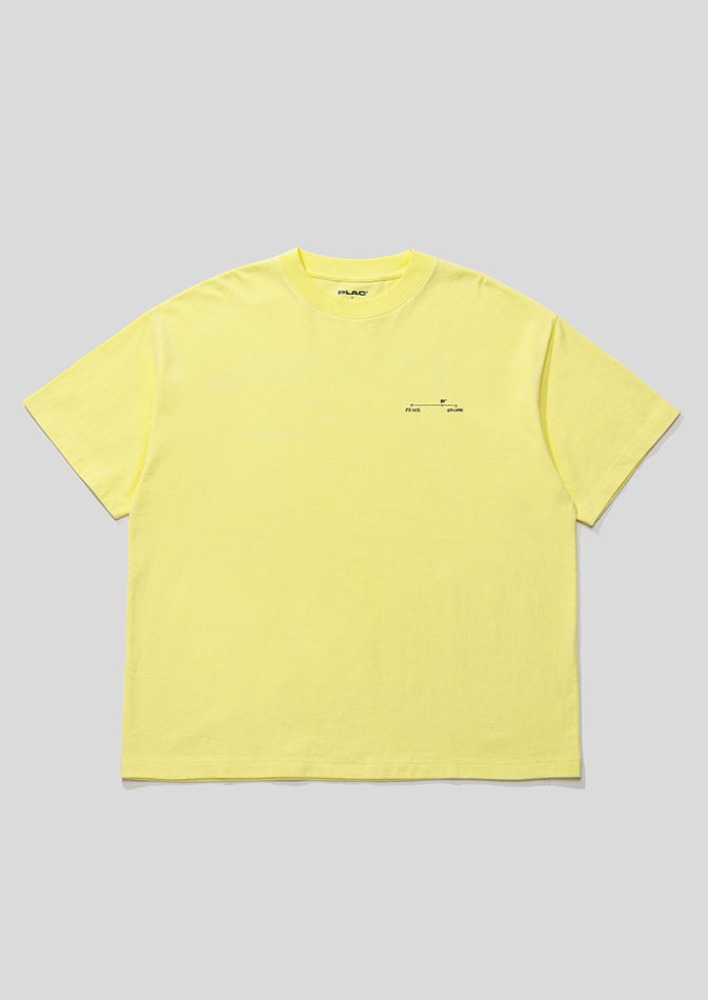 런업 X 플랙 85 프린팅 티셔츠 라이트 옐로우